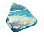 For Iphone Xs Max 6 5 Hard Soft Hybrid Armor Case Palm Tree Blue Beach Ocean