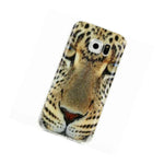 For Samsung Galaxy S7 Hard Rubber Gummy Skin Case Cover Brown Leopard Cheetah