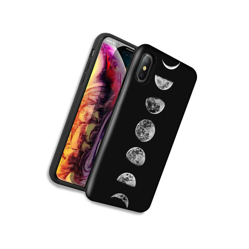Moon Transitions Double Layer Hybrid Case Cover For Apple Iphone Xs Max
