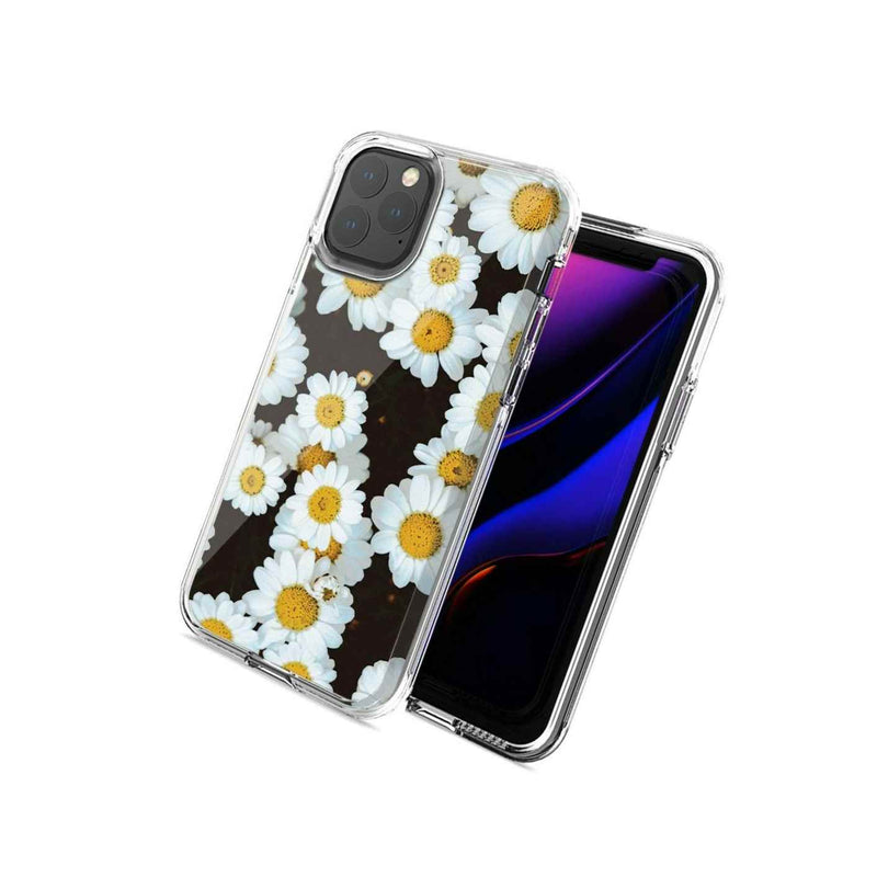 For Apple Iphone 12 Mini Cute Daisy Flower Design Double Layer Phone Case Cover