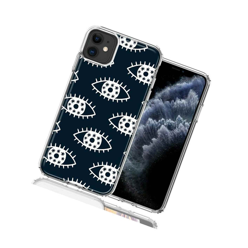For Apple Iphone 12 Mini Starry Evil Eyes Design Double Layer Phone Case Cover