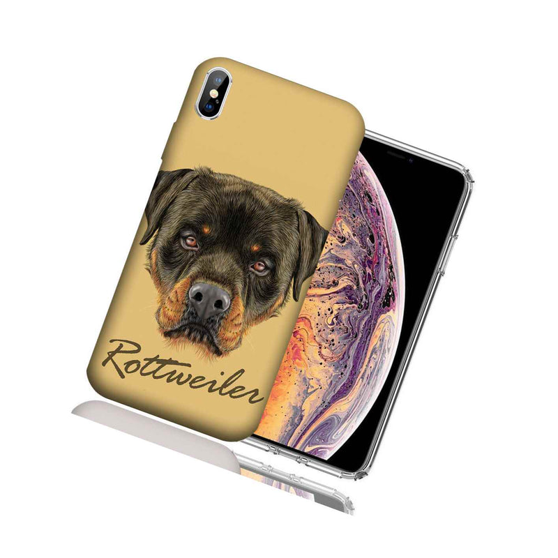 Mundaze Apple Iphone Xs X Design Case Rottweiler Dog Realistic Art Cover