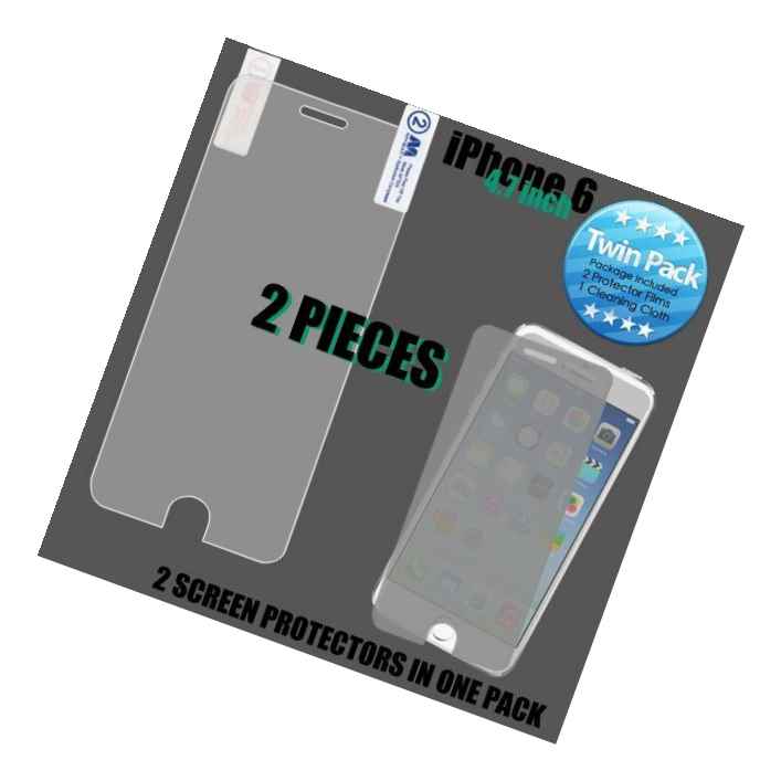 For Iphone 6 6S 2 Pieces Of Premium Clear Screen Protectors Film Guard 1 Pck