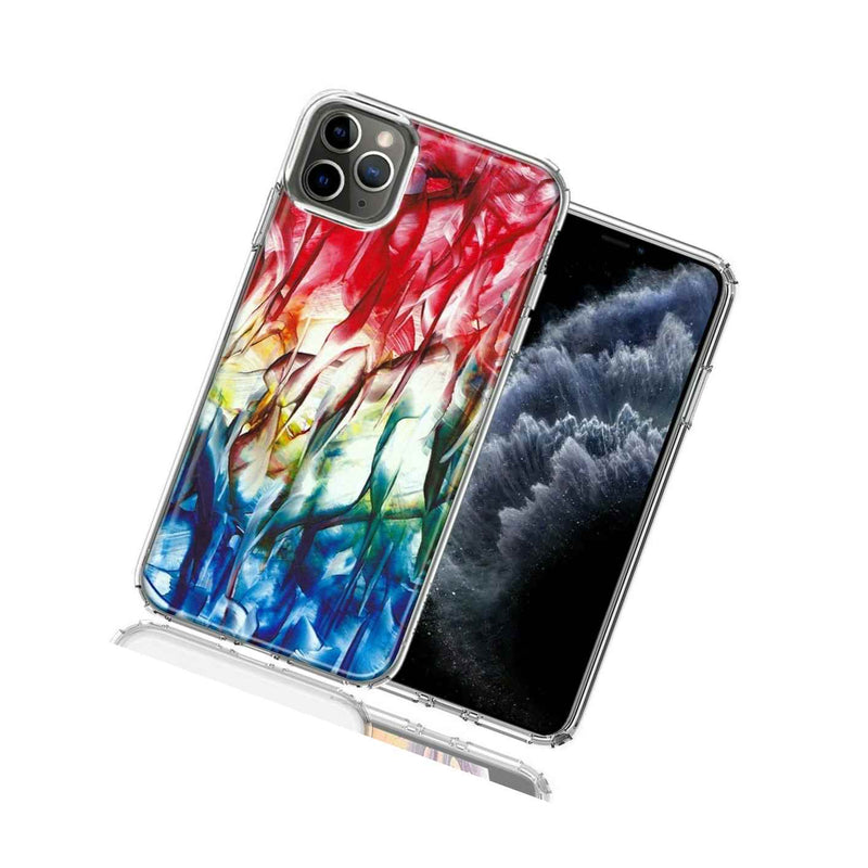 For Apple Iphone 12 Pro Max Land Sea Abstract Design Double Layer Phone Case