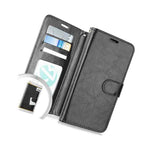 For Motorola Moto G Stylus 2021 Black Credit Card Wallet Pouch Leather Case
