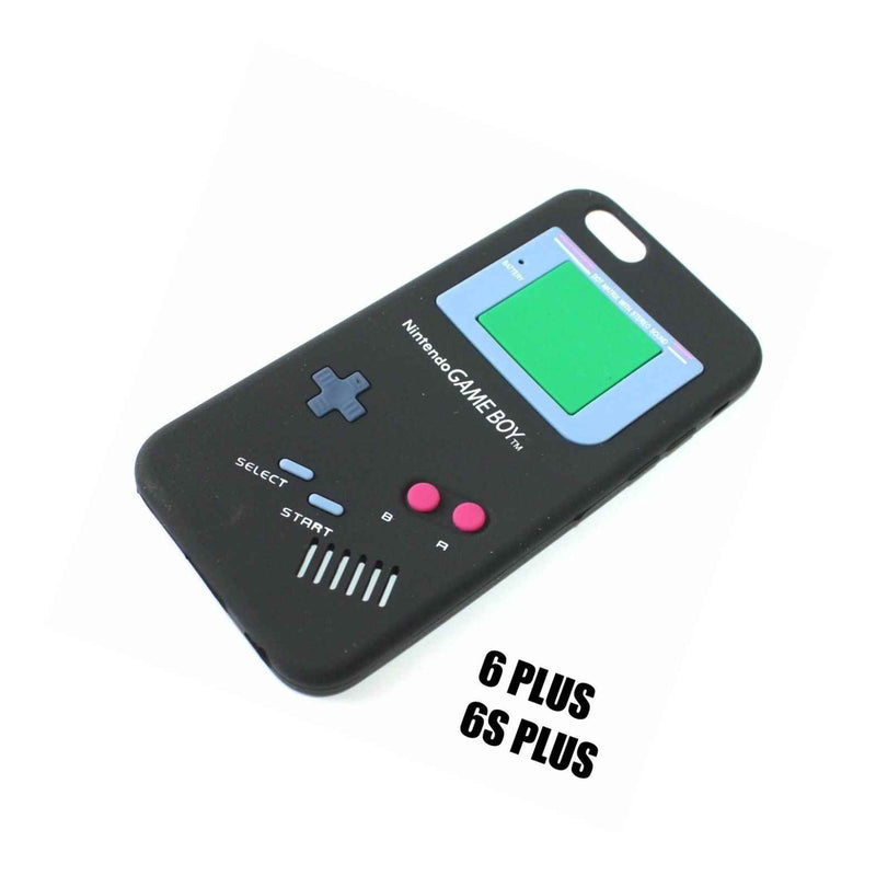 For Iphone 6 6S Plus Soft Silicone Rubber Skin Case Black Gameboy Player