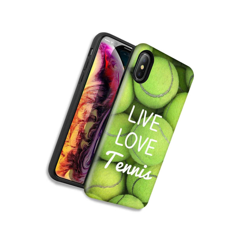 Love Tennis Double Layer Hybrid Case Cover For Apple Iphone Xs Max