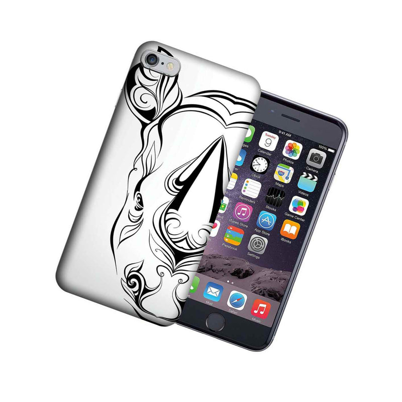 Mundaze Apple Iphone 6 Plus Design Case Abstract White Rhino Cover