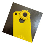 For Iphone 7 Iphone 8 Soft Silicone Rubber Case Cover 3D Yellow Sunflowers
