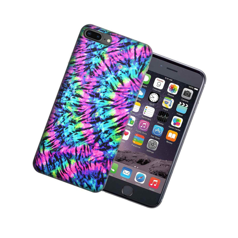 For Apple Iphone 7 Plus 8 Plus Hippie Tie Dye Design Tpu Gel Case Cover