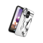 Abstract White Rhino Double Layer Hybrid Case Cover For Lg Stylo 4