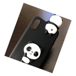 For Iphone Xr 6 1 Soft Silicone Rubber Skin Case Cover 3D Black White Panda