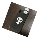 For Iphone Xr 6 1 Soft Silicone Rubber Skin Case Cover 3D Black White Panda