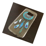 For Samsung Galaxy S7 Soft Ultra Thin Rubber Case Cover Blue Clear Dreamcatcher