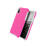 Iphone X Xs Hard Hybrid High Impact Armor Hot Pink Non Slip Phone Case Cover