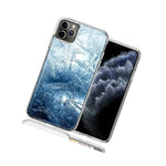 For Apple Iphone 12 Mini Blue Ice Design Double Layer Phone Case Cover