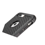 Iphone 7 8 Plus Hard Rugged Hybrid Armor Skin Case Cover Black Carbon Fiber