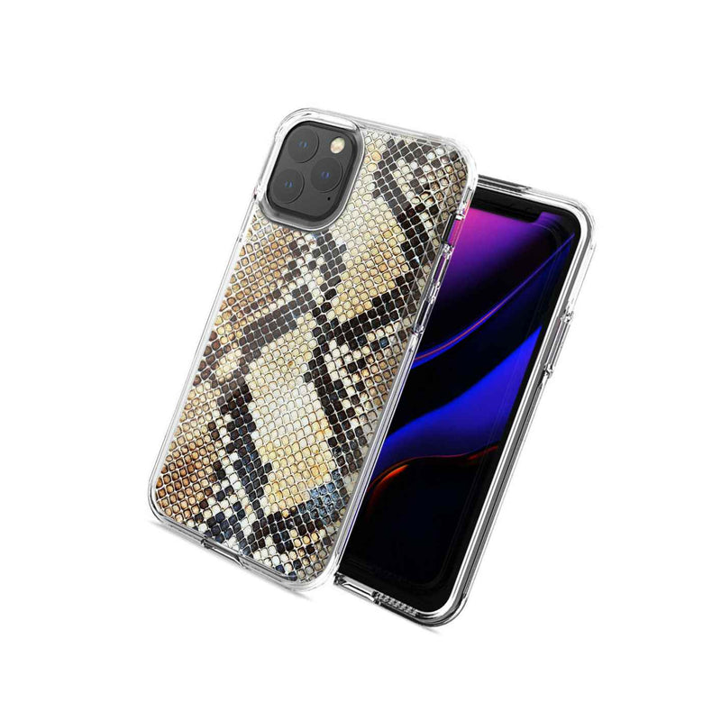For Apple Iphone 12 Mini Snake Skin Design Double Layer Phone Case Cover