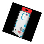 For Lg Harmony V5 K20 Plus M250 Hybrid Hard Soft Phone Case White Blue