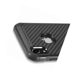 For Iphone Xr 6 1 Hard Rugged Hybrid Impact Armor Case Black Carbon Fiber