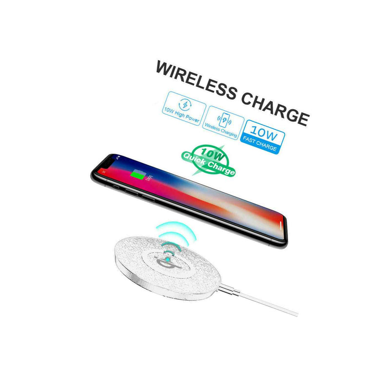 Fast Charger 10W Qi Wireless Charger White Fast Charging Dock For Samsung Iphone