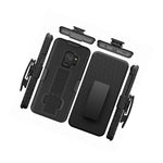 For Samsung Galaxy S9 Hard Holster Kickstand Case Cover With Belt Clip Black