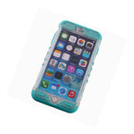 For Iphone 6 6S Plus Hybrid Impact Armor Case Cover Blue Clear Glitter