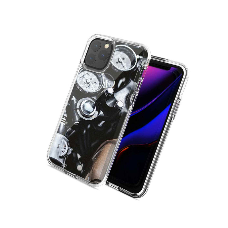 For Apple Iphone 12 Mini Vintage Motorcycle Design Double Layer Phone Case