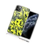 For Apple Iphone 12 Mini Yellow Green Camo Design Double Layer Phone Case
