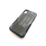 Iphone X Xs Hybrid Hard Soft Kickstand Armor Case Cover Plastic Gray Wood