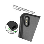For Iphone X Iphone Xs Hybrid Armor High Impact Shockproof Case Cover Black