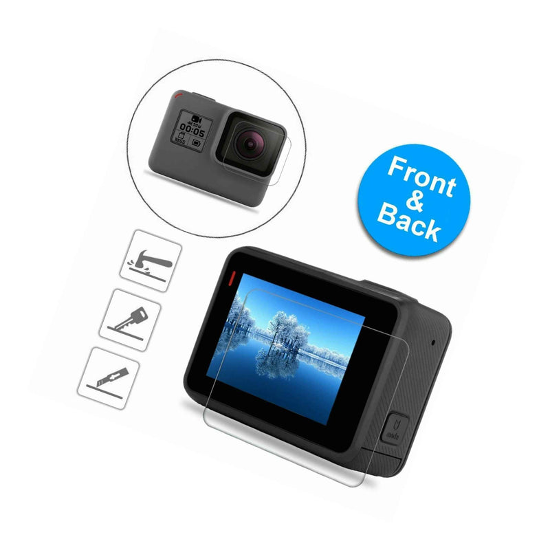 For Gopro Hero 6 5 Black Clear Tempered Glass Screen Lens Protector