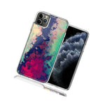 For Apple Iphone 12 Pro Max Watercolor Paint Design Double Layer Phone Case