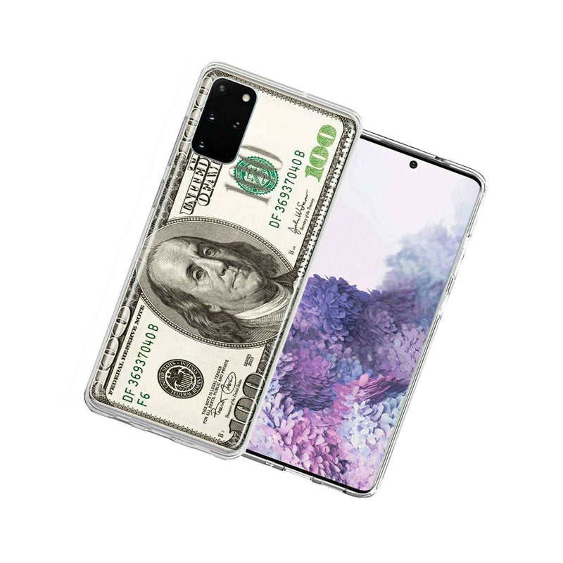 For Samsung Galaxy S20 Benjamin 100 Bill Design Double Layer Phone Case Cover