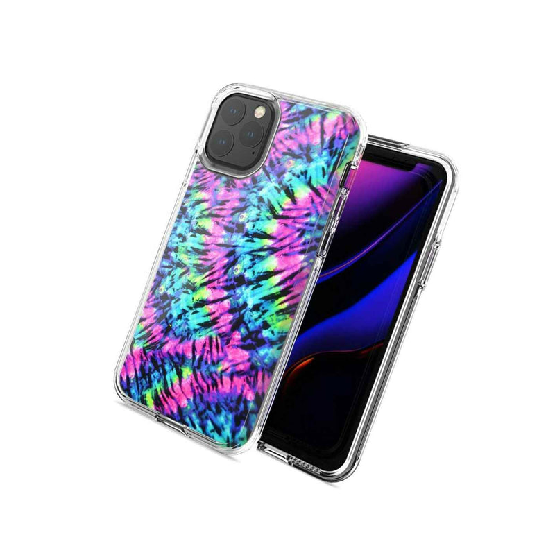 For Apple Iphone 12 Mini Hippie Tie Dye Design Double Layer Phone Case Cover