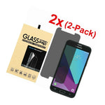 2 Pack Privacy Tempered Glass Screen For Galaxy J3 Luna Pro J3 Prime Emerge