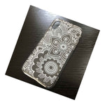 Iphone X Xs Tpu Rubber Silicone Skin Case Cover Clear White Henna Flowers