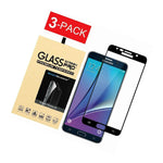 3 Pack For Samsung Galaxy Note 5 Full Cover Tempered Glass Screen Protector