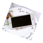 For Iphone 7 8 Plus Hard Tpu Rubber Gummy Gel Case Cover Clear Glitter Stars