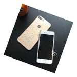 For Iphone 7 8 Plus Hard Tpu Rubber Gummy Gel Case Cover Clear Glitter Stars