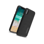 For Iphone Xs Max 6 5 Hard Rugged Hybrid Armor Black Non Slip Skin Case Cover