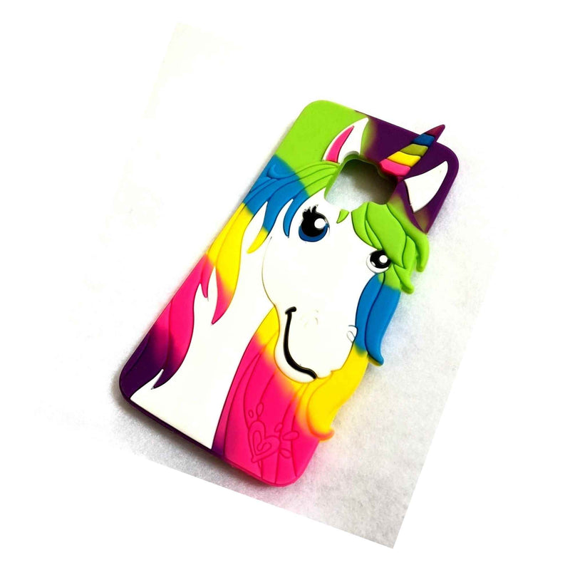 For Samsung Galaxy S9 Soft Rubber Silicone Case Cover Colorful Rainbow Unicorn