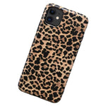 For Iphone 12 12 Pro 6 1 Hard Rubber Case Cover Brown Black Leopard Cheetah