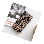 For Iphone 12 12 Pro 6 1 Hard Rubber Case Cover Brown Black Leopard Cheetah