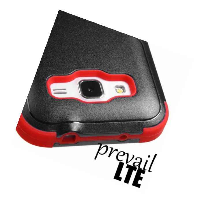 For Samsung Prevail Lte G360 Hard Soft Rubber Hybrid Case Cover Red Kickstand