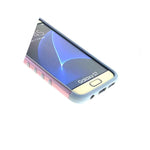 For Samsung Galaxy S7 Hard Soft Hybrid Slim Fit Armor Case Rose Gold Gray Skin