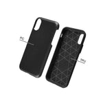 For Iphone Xr 6 1 Slim Fit Hybrid Armor Skin Case Cover Black Carbon Fiber