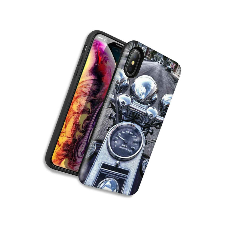 Motorcycle Chopper Double Layer Hybrid Case Cover For Apple Iphone Xr