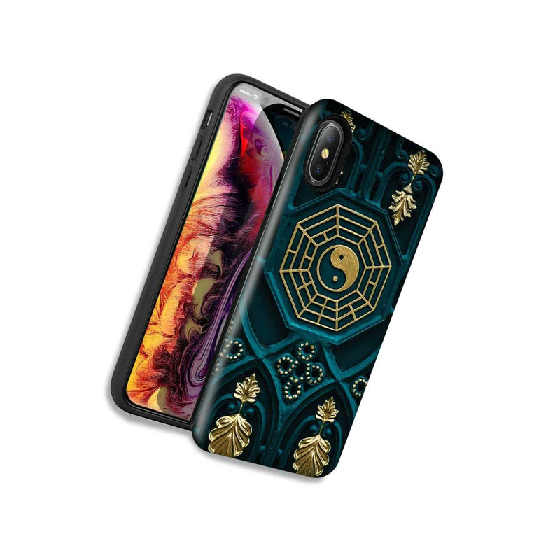 Yin Yang Double Layer Hybrid Case Cover For Apple Iphone Xs X