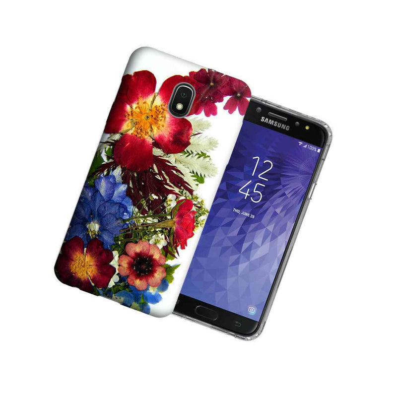 For Galaxy J7 J737 Crown Refine Aura Pressed Blossoms Slim Phone Case